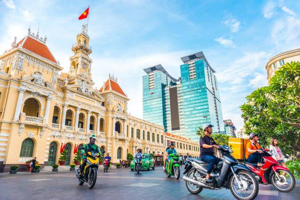 The historic Ho Chi Minh City People's Committee Building, an iconic architectural landmark.
